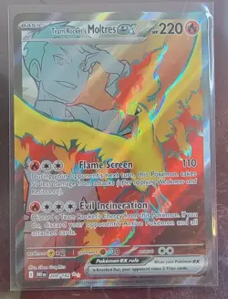 Pokemon TCG Team Rockets Moltres EX Destined Rivals 208/182 NearMint Condition - Image 1