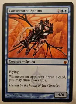 Consecrated Sphynx MTG Mirrodin Besieged Mythic NM - Image 1