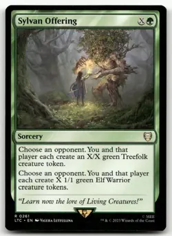 Sylvan Offering #261 (NM) Lord of the Rings LTC Magic MTG - Image 1