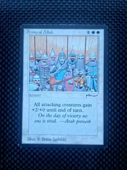 MTG Arabian Nights🌙 Army of Allah. MP/LP, Vintage 1st Print, 1993 - Image 1