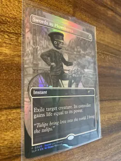 MTG✨SWORDS TO PLOWSHARES Brdless FOIL✨SLP Magic Con-Amsterdam EXCLUSIVE Promo - Image 3