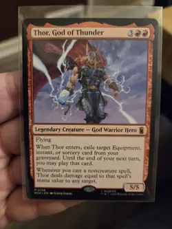 Magic Marvel Super Heroes Thor God Of Thunder M 0156 Sharp Invest Hot 🔥 - Image 1