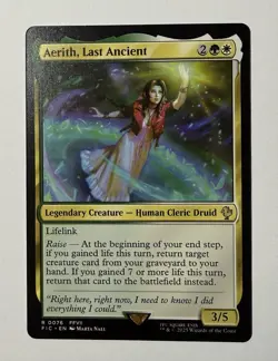 x1 Aerith, Last Ancient R MTG Commander: Final Fantasy M/NM, English - Image 1