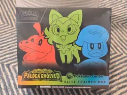 🔥 Pokemon Center EXCLUSIVE Paldea Evolved Elite Trainer Box ETB SEALED!! NEW!! - Image 1
