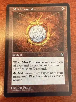 Magic: The Gathering Mox Diamond Stronghold Rare Artifact Reserved List English - Image 1