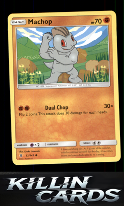 Machop (62) 62/145 Pokemon Common SM - Guardians Rising Card NM - Image 1