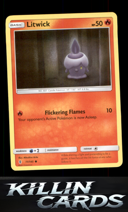 Litwick 11/145 Pokemon Common SM - Guardians Rising Card NM - Image 1