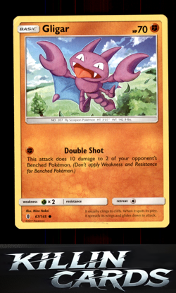 Gligar 67/145 Pokemon Common SM - Guardians Rising Card LP - Image 1