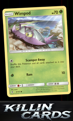 Wimpod 8/145 Pokemon Common SM - Guardians Rising Card NM - Image 1
