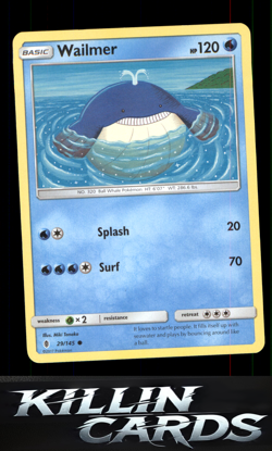 Wailmer 29/145 Pokemon Common SM - Guardians Rising Card NM - Image 1