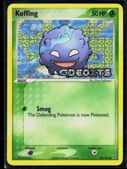 Koffing 62/107 Reverse Holo Deoxys Stamped Pokemon LP/NM - Image 1