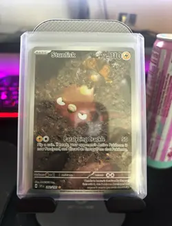 Pokemon TCG Stunfisk Sv08 Surging Sparks 202/191 IR Full Art Holo EN 110 HP - Image 1