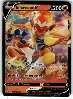 Infernape V SWSH252 Holo Promo Sword & Shield Promo Pokemon Near Mint - Image 1