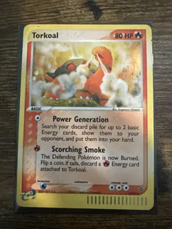 Torkoal 12/97 Reverse Holo Foil Rare Ex Dragon Pokemon Card TGC E-series-MP - Image 1