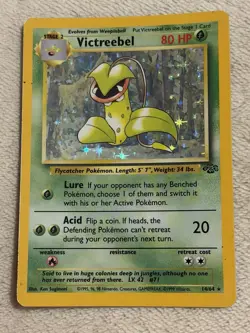 WotC Pokemon TCG Victreebel 14/64 Jungle Holo Rare English 80 HP 1999 Unlimited - Image 1