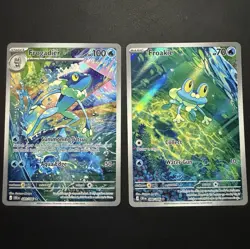Pokemon Chaos Rising Froakie 088/86 & Frogadier 089/86 Holo - Illustration Rare - Image 1