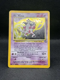 Mr. Mime 6/64 Holo Rare Unlimited Jungle 1999 Psychic 40 HP WOTC - Image 2