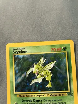 Pokemon TCG Scyther 10/64 Jungle Holo Rare Unlimited WOTC - Image 3