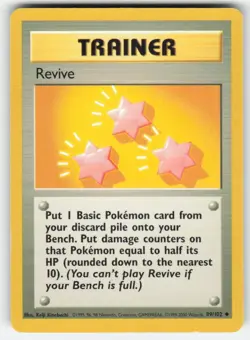 Pokemon TCG Base Set Trainer Revive 89/102 - Image 1