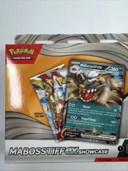 Pokemon TCG: Mabosstiff EX Showcase Box Sealed (3 Booster Packs, Contents Vary) - Image 2