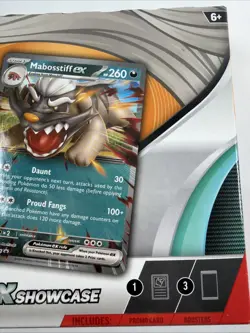 Pokemon TCG: Mabosstiff EX Showcase Box Sealed (3 Booster Packs, Contents Vary) - Image 3