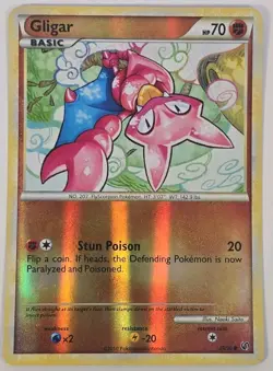 Pokemon TCG Gligar 49/90 Undaunted Reverse Holo 2010 MP - Image 2