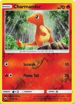 POKEMON Charmander #18/147 Reverse Holo SM - Burning Shadows NM - Image 1