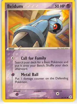 Beldum 54/101 Common Hidden Legends Pokemon LP - Image 1
