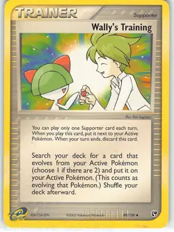 Wally's Training 89/100 Uncommon Sandstorm Pokemon MP Sugimori - Image 1