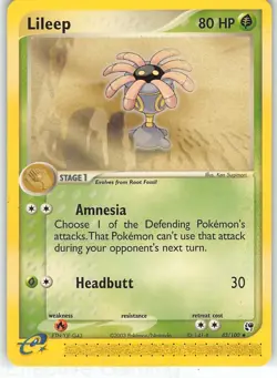 Lileep 43/100 Uncommon Sandstorm Pokemon NM Sugimori - Image 1