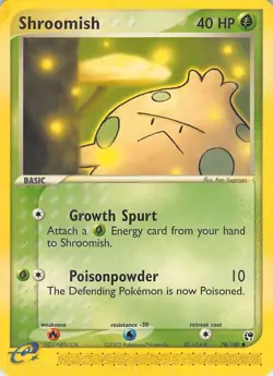 Shroomish 78/100 Common Sandstorm Pokemon LP Sugimori - Image 1