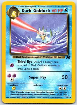 Dark Golduck 37/82 Uncommon Team Rocket Pokemon Unlimited NM Arita - Image 1