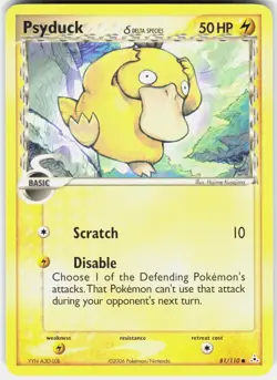 Pokemon Psyduck 81/110 Common Holon Phantoms Pokemon Near Mint - Image 1
