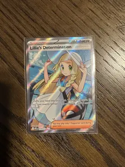 Lillie's Determination 169/132 Secret Rare Pokemon Mega Evolution Full Art NM/M - Image 1