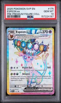 2025 POKEMON SVP EN-SV BLACK STAR PROMO #175 ESPEON EX PSA 10 - Image 1