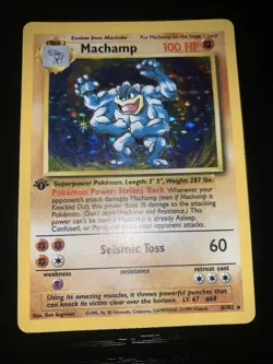 Pokemon TCG Machamp Base Set 8/102 Holo Unlimited Holo Rare - Image 1