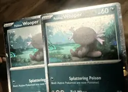 PALDEAN WOOPER BLACK STAR PROMO SVP 041 COSMOS HOLO HD SWIRL MEW SWIRL (X2) - Image 1