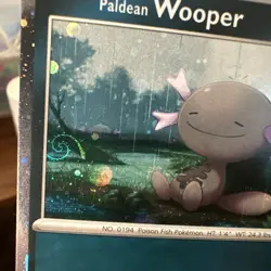 PALDEAN WOOPER BLACK STAR PROMO SVP 041 COSMOS HOLO HD SWIRL MEW SWIRL (X2) - Image 2