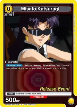 Misato Katsuragi Release - UEPR/EVA-1-006 NM - Union Arena - Image 1