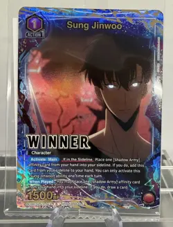 Union Arena Solo Leveling Sung Jinwoo Winner Foil UEPR/SLG-1-019 NM SEALED - Image 1
