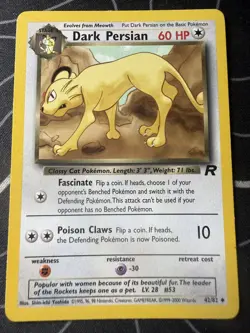 DARK PERSIAN - 42/82 - Team Rocket - Pokemon Card - LP - Image 1