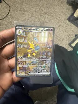 Pokemon Alakazam EX TCG Scarlet Violet-151 Holo Full Art Card 201/165 - Image 1