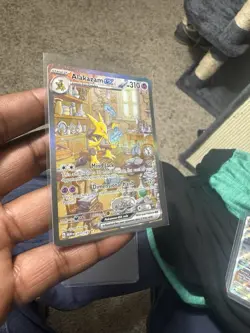 Pokemon Alakazam EX TCG Scarlet Violet-151 Holo Full Art Card 201/165 - Image 3