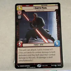 Star Wars Unlimited Oversized Promo Card - Darth Maul Force Sith Standee - Image 1