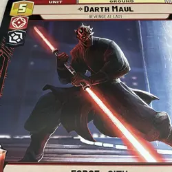 Star Wars Unlimited Oversized Promo Card - Darth Maul Force Sith Standee - Image 3