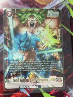 Dragon Ball Super Card Game Son Goku: BR / Vegeta: BR FB09-011 Sr Alt Art - Image 1
