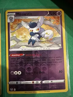 Pokemon Psychic Reverse Holo Lot Meowstic Espurr Grumpig Spoink Dragalge 6 Cards - Image 4