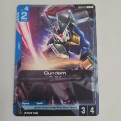 Bandai Gundam RX-78-2 (6001-013) Unit Card [Amuro Ray] - Gundam Card Game - Image 1