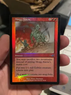 Mogg Alarm FOIL Nemesis MP Red Uncommon MAGIC THE GATHERING MTG CARD - Image 1
