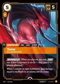 Yone - Blademaster - Riftbound Organized Play Promotional Cards (OPP) - Image 1